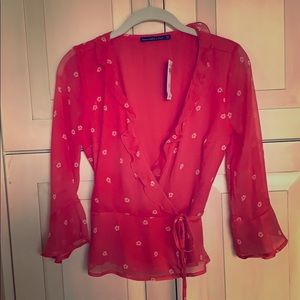 New! Abercrombie & Fitch Ruffled Wrap Top - XS